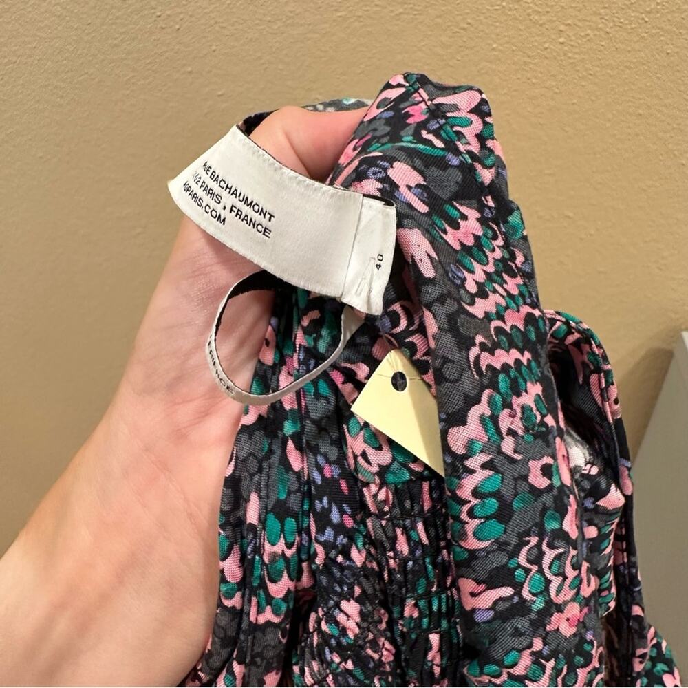 NEW IRO Sexy Blue Green Pink Maxi Dress 40 8 - Picture 13 of 14